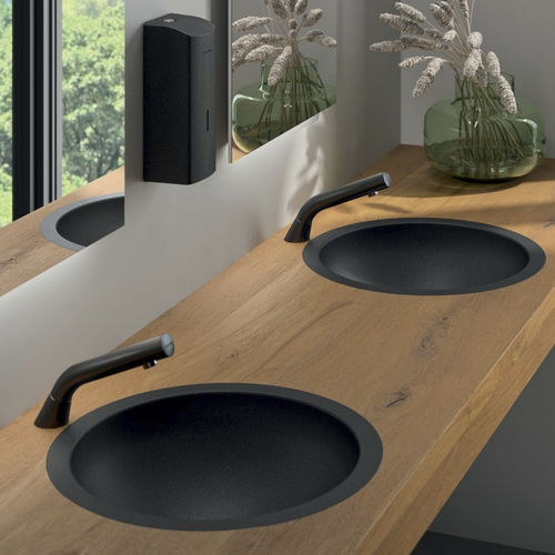 Lavabo da incasso - HEMI - DELABIE - in acciaio inossidabile / rotondo / senza foro