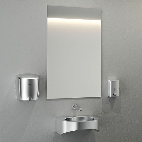 Specchio da bagno a muro - 345 series - DELABIE - per bagno pubblico / contemporaneo / rettangolare