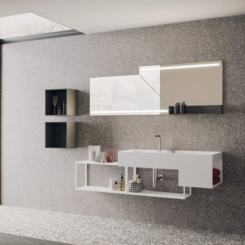 Mobile lavabo sospeso - L+03  - novello - in legno / contemporaneo / senza ante