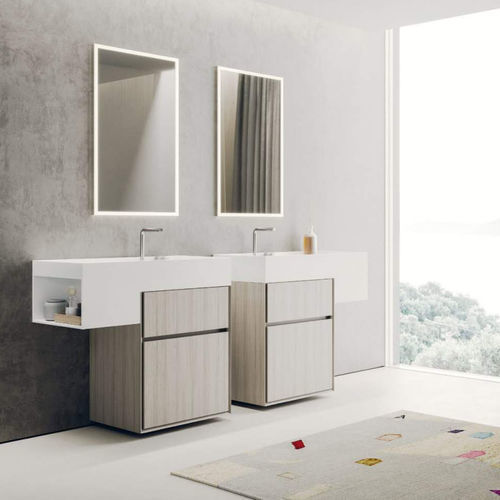 Mobile lavabo sospeso - L+05 - novello - in legno / contemporaneo / senza ante