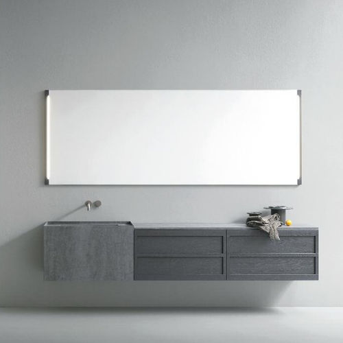 Mobile lavabo sospeso - CR#2.02 - novello - in rovere / contemporaneo / senza ante