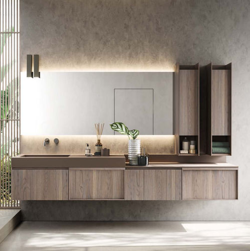 Mobile lavabo multiplo - 12 - novello - sospeso / in HPL / contemporaneo