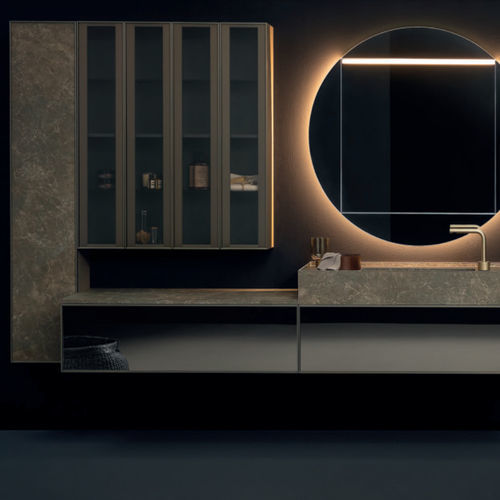 Mobile lavabo multiplo - SAN POLO - novello - sospeso / in legno / contemporaneo