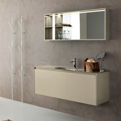 Mobile lavabo sospeso - G12 - novello - in HPL / contemporaneo / senza ante