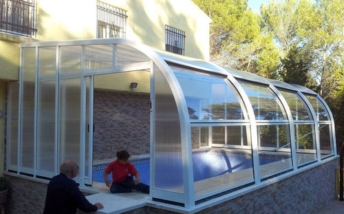 Copertura per piscina alta - TABARCA  - abrisol - fissa / in alluminio / in policarbonato