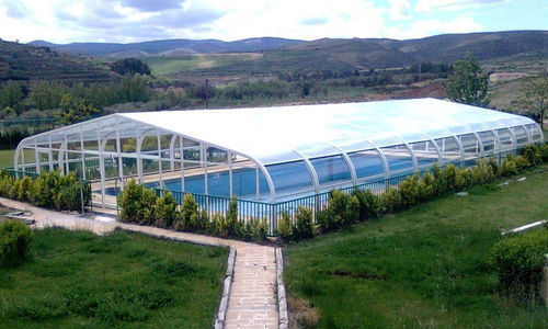 Copertura per piscina alta - abrisol - scorrevole / fissa / in alluminio