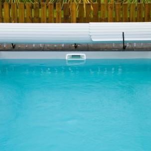 Copertura per piscina piatta - e-Classic Lux - abrisol - scorrevole / in policarbonato / a motore