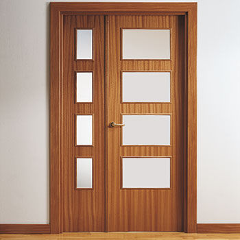 Porta da interno - 55 SERIES - MARCOS MARTINEZ MINGUELA - in legno / battente / vetrata
