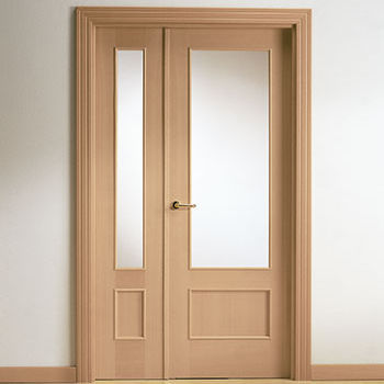 Porta da interno - 60 SERIES - MARCOS MARTINEZ MINGUELA - in legno / battente / semivetrata