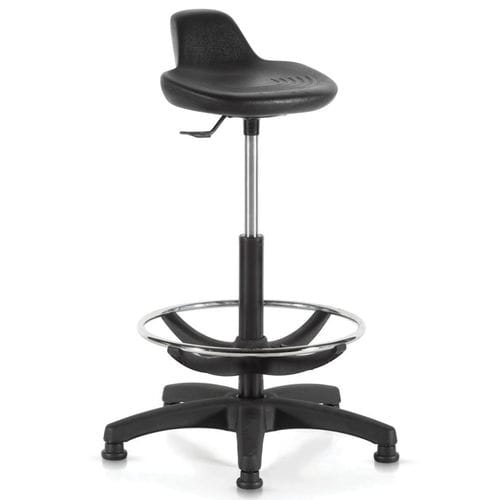 Sgabello da ufficio contemporaneo - 1757 - TECNOTELAI - in poliuretano / con supporto in metallo / con rotelle