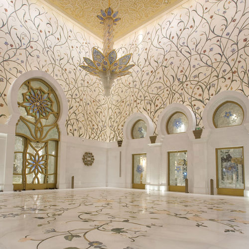 Piastrella in marmo - SHEIKH ZAYED BIN SULTAN AL NAHYAN MOSQUE - BUDRI - a rilievo / 3D / da interno