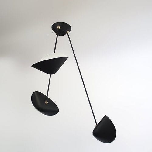 Plafoniera contemporanea - SUS3 - atelier moderniste - in alluminio / in ottone / alogena