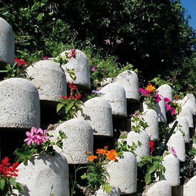 Muro di contenimento in calcestruzzo - ATALUS - ALKERN - modulare / prefabbricato / per recinzione di giardino