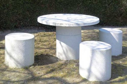 Tavolo da picnic contemporaneo - ATLANTIQUE - ALKERN - in calcestruzzo / con base in calcestruzzo fibrorinforzato / rotondo