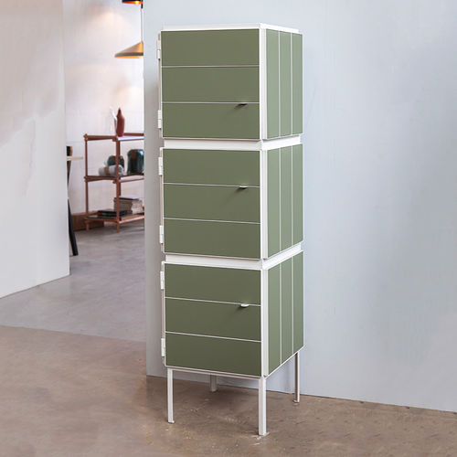 Credenza alta - Framed - VIJ5 - contemporanea / in legno / in acciaio