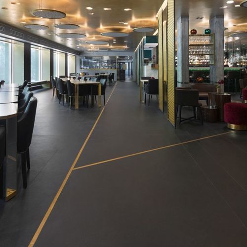 Pannello decorativo di rivestimento - Nero Zimbabwe - NEOLITH - per mobile / per pavimento / per facciata