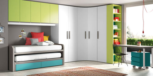 Cameretta bianca - YORK - Lagrama - verde / in legno / unisex