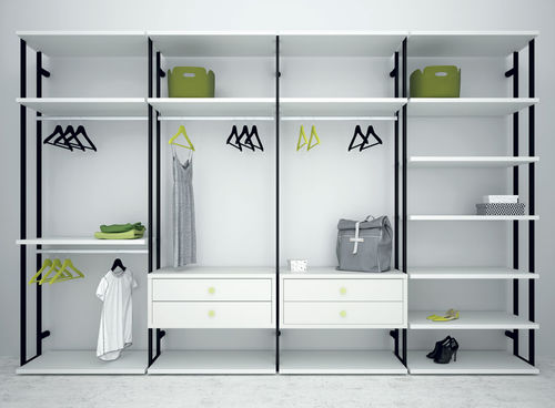 Cabina armadio contemporanea - A5 - Lagrama - in legno laccato / in metallo