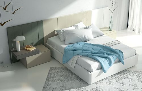 Testiera per letto matrimoniale - AW - Lagrama - contemporanea / in legno / con comodini