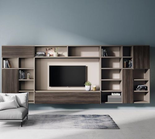 Parete attrezzata TV contemporaneo - ADDBOX - Lagrama - in legno