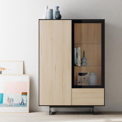 Credenza alta Lagrama moderna / in legno / a vetrina