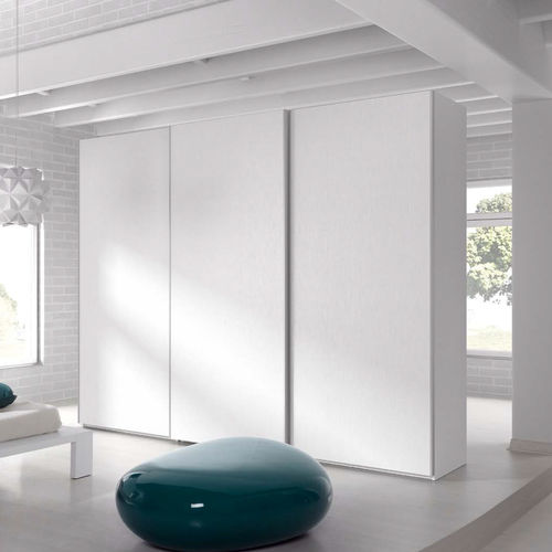 Armadio contemporaneo - LINE  - Sistema Midi - in legno laccato / in alluminio anodizzato / a porte scorrevoli
