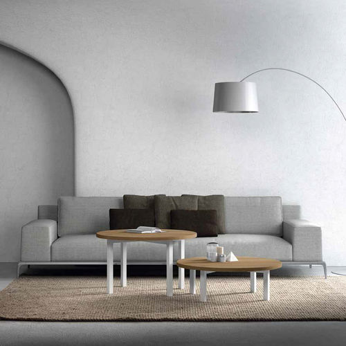 Tavolino basso contemporaneo - CENTRIC  - Sistema Midi - in legno laccato / in vetro laccato / in ceramica