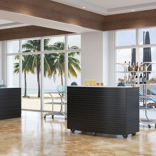 Mobile bar contract - VISTA - SICO - contemporaneo / impiallacciato in legno / in acciaio inossidabile