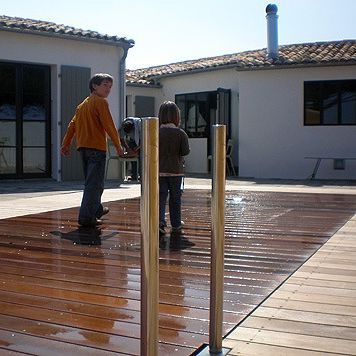 Fondo mobile per piscina in legno - LES BOIS FLOTTAIS - AQUALIFT INDUSTRIE