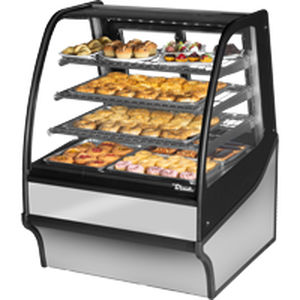Vetrina contemporanea - TDM-DC-36-GE/GE-S-S - True Food International - da bancone / in vetro curvato / in alluminio