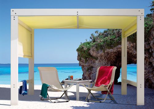 Pergola autoportante - CUBO - IL CEPPO - in legno / con copertura in tela