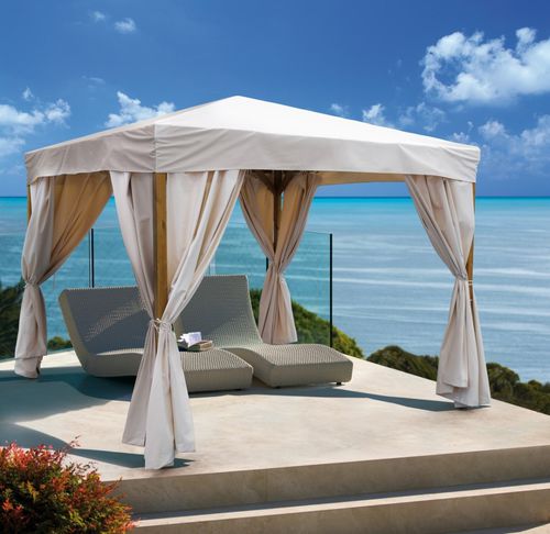 Gazebo in legno - ALEA - IL CEPPO - tetto in tela