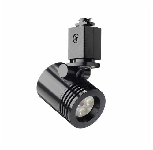 Faretti a binario LED - TL114LED-4K-FL-BL - JUNO - tondo / in alluminio / contract