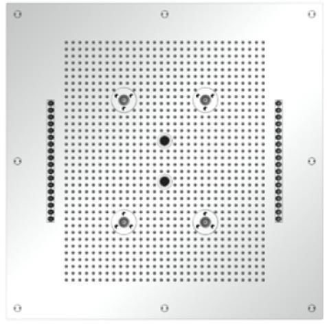 Soffione doccia da incasso a soffitto - SENSE PRO - ASTRALPOOL - quadrato / con illuminazione incorporata / termostatico