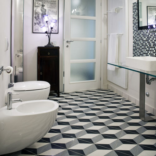 Piastrella in graniglia di marmo - ASSONOMETRIA - MIPA srl - levigata / da bagno / da sala