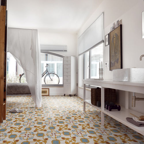 Piastrella in graniglia di marmo - CUBE : VINALES - MIPA srl - levigata / da bagno / da sala