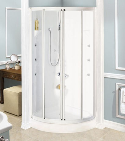 Box doccia in vetro - BREEZE - MAAX bathroom - con sportello battente / d'angolo