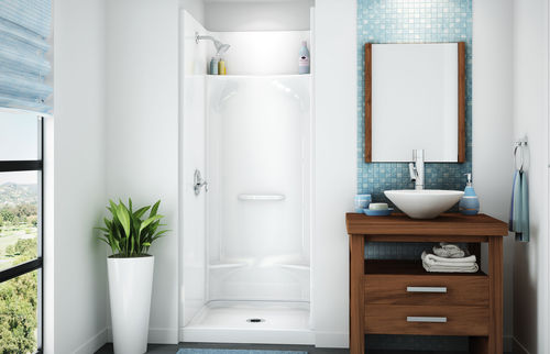 Box doccia in acrilico - KDS 3232 - MAAX bathroom - con sportello battente / quadrato