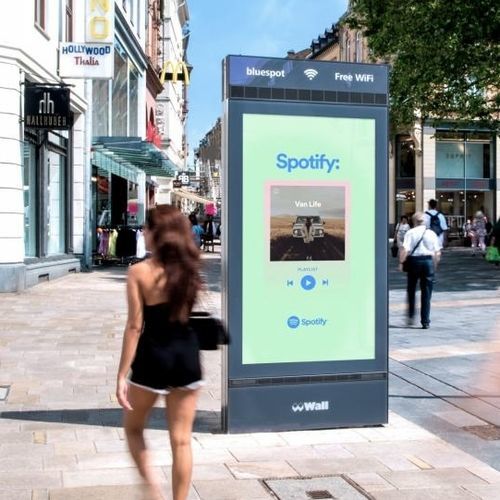 Pannello segnaletico da incasso - JCDecaux - Mobilier Urbain - da parete / in metallo / in vetro