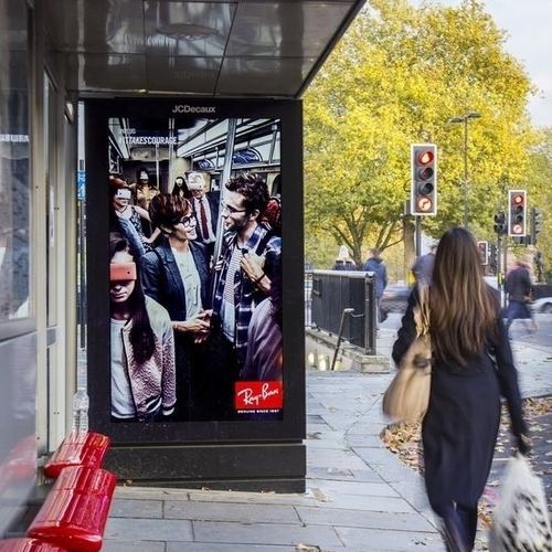 Cartello pubblicitario da parete - JCDecaux - Mobilier Urbain - da esterno / mobile / LED