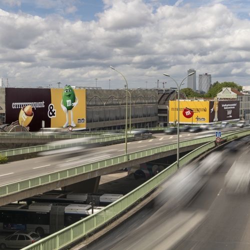Cartellone pubblicitario per facciate di edifici - JCDecaux - Mobilier Urbain