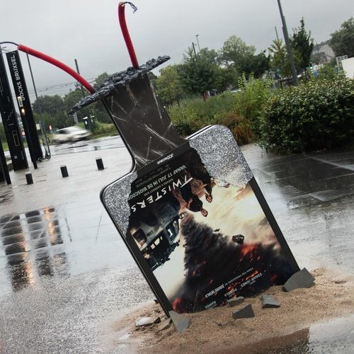 Pannello pubblicitario da terra - JCDecaux - Mobilier Urbain - da appoggio / LED
