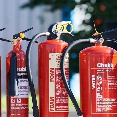 Supporto porta estintore in acciaio inossidabile - Chubb - rosso / da parete