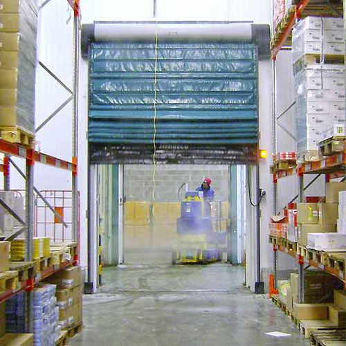 Porta industriale a libro - NERGECO - in composito / in PVC / automatica