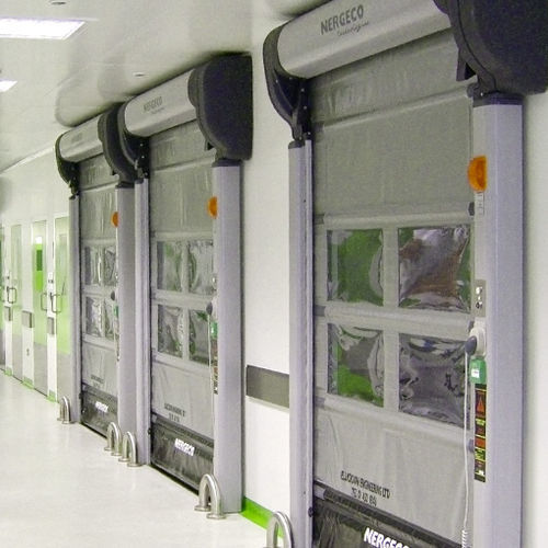 Porta industriale a libro - PHARMACEUTICAL LAB - NERGECO - in acciaio inossidabile / automatica / di grande altezza