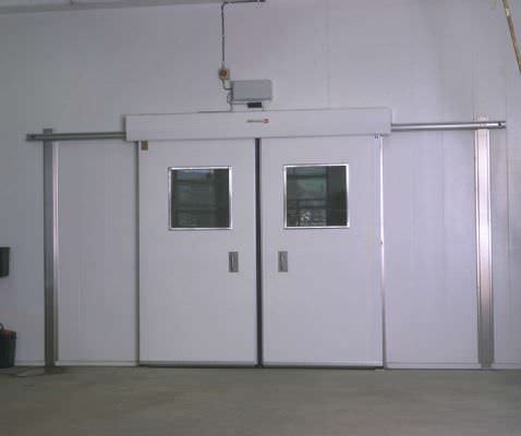 Porta industriale scorrevole - MS1001F - DAN-doors - in acciaio inossidabile / automatica / per l'industria agroalimentare