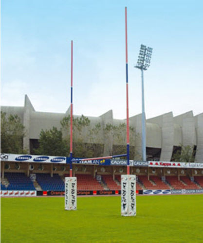 Pali porta rugby con fissaggio a tasselllo - sport France - in alluminio / giallo / FFR