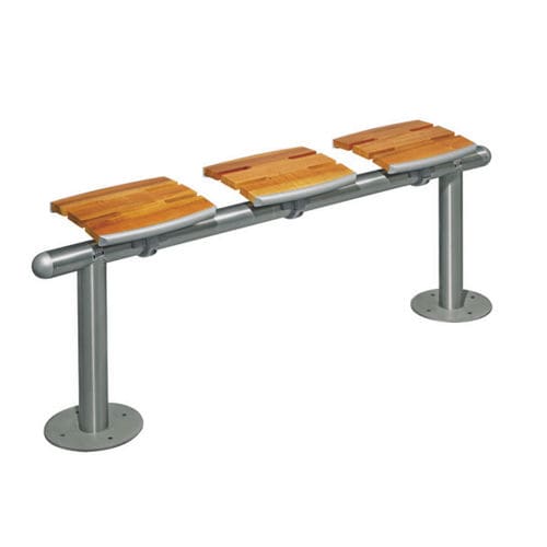 Panca per spazi pubblici contemporanea - ELLIPSON - HUSSON INTERNATIONAL - in legno / in ghisa / seduto-in piedi
