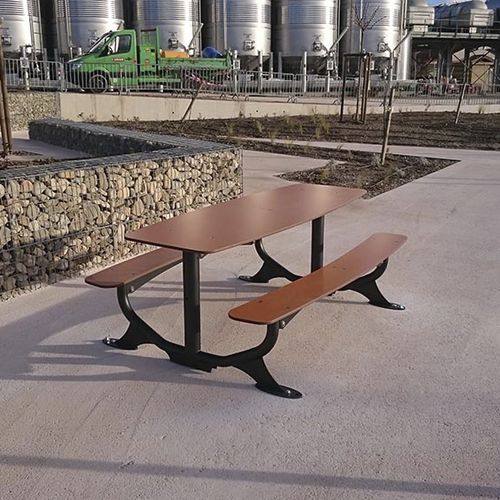 Tavolo da picnic contemporaneo - ELLIPSON - HUSSON INTERNATIONAL - in HPL / in acciaio galvanizzato / rettangolare
