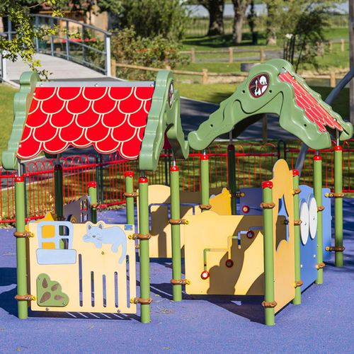 Struttura ludica per parco giochi - CAMELEO 2 CARTOON : JCX-0039 - HUSSON INTERNATIONAL - in plastica / in acciaio / in HPL